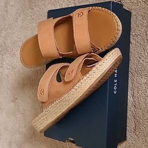 Cole Haan cloud espadrille sandals.   Size 9, Pecan color